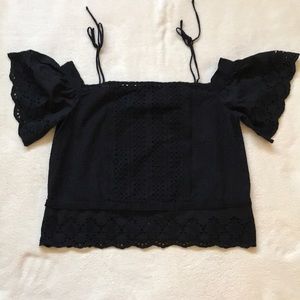 Topshop Black  Top size 8